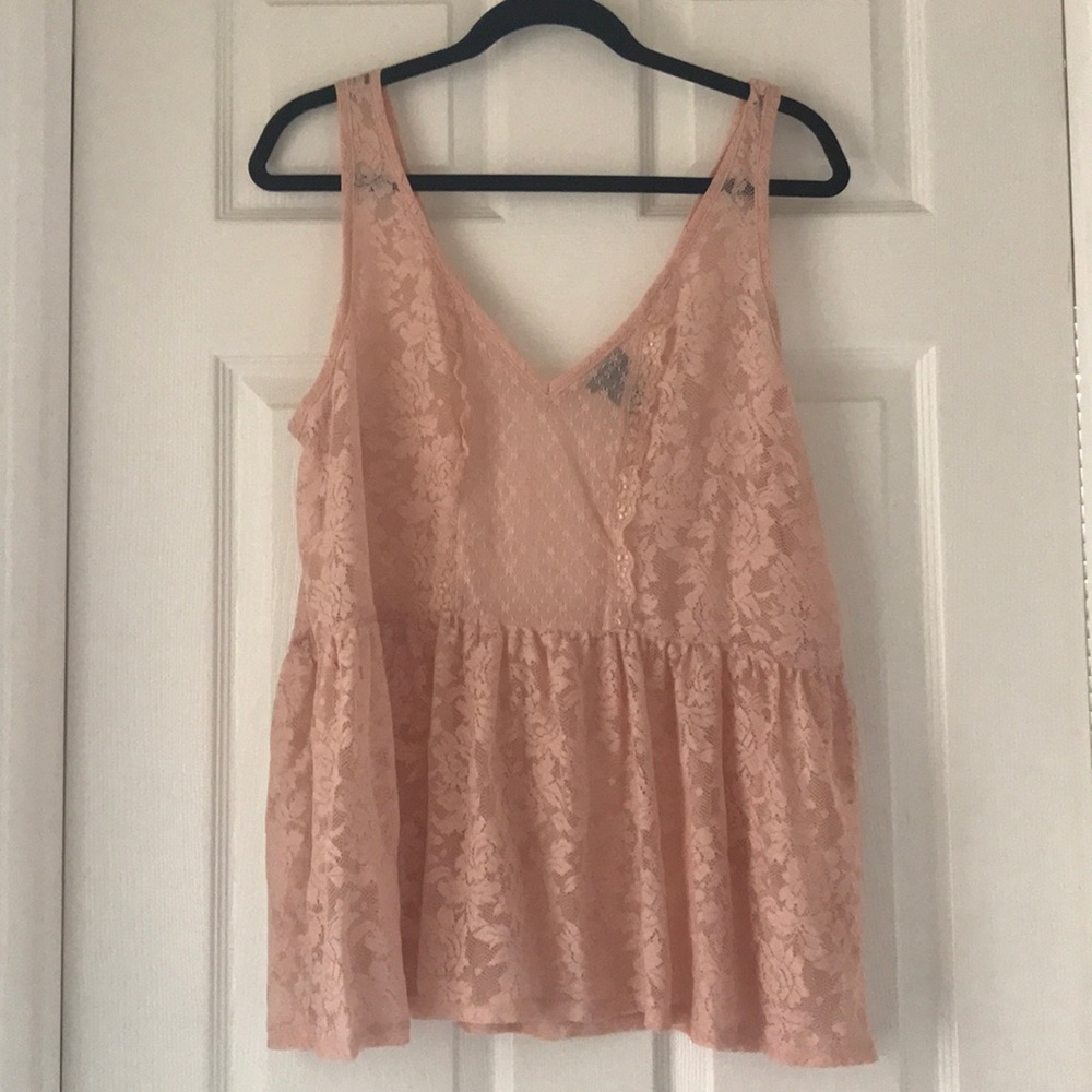 Blush Lace Tank Top
